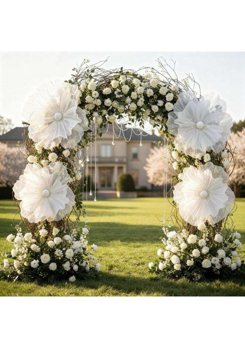 Norme 3 Pcs Giant Flowers for Decoration Poppy White - Indya