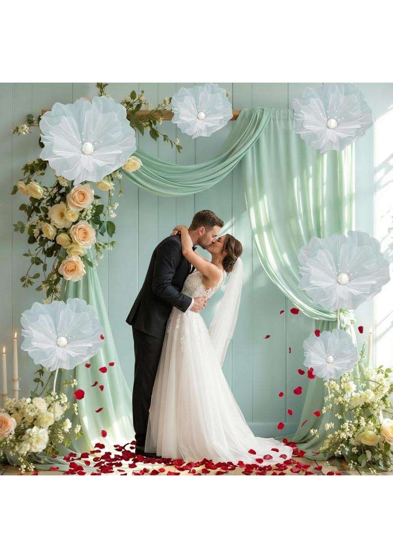 Norme 3 Pcs Giant Flowers for Decoration Poppy White - Indya