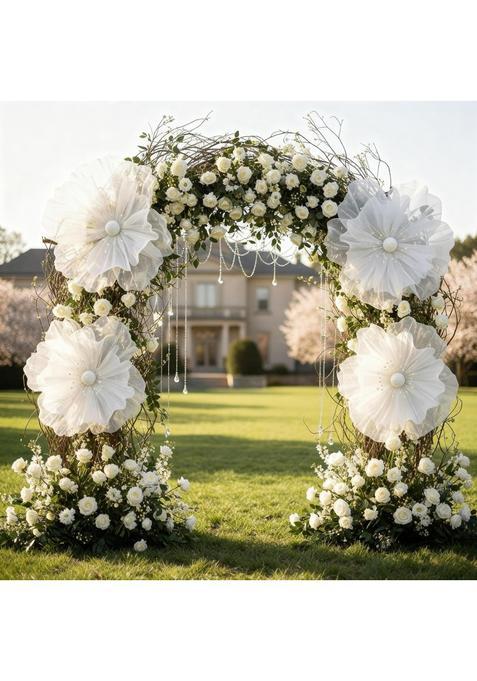 Norme 3 Pcs Giant Flowers for Decoration Poppy White