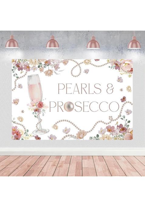 kreat4joy Pearls and Prosecco Bridal Shower Decorations Backdrop