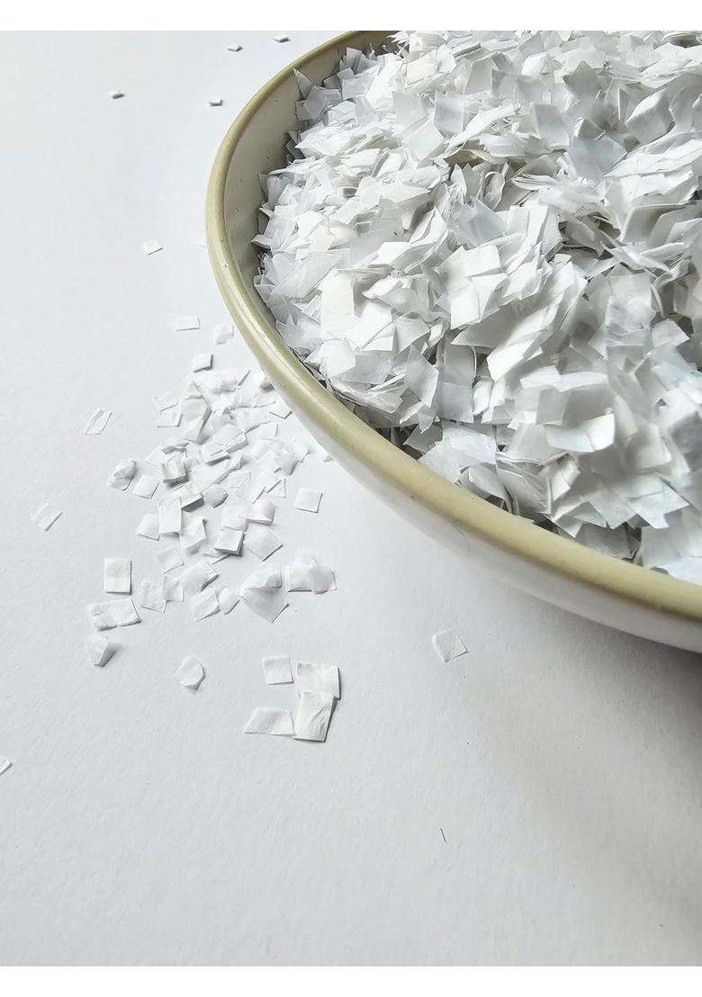 Inside My Nest Snow White Wedding Confetti Biodegradable Eco Environmentally Friendly Tissue Paper Aisle - Indya