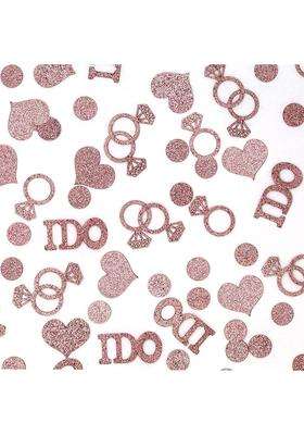 Delphinus Rose Wedding Table Confetti Bridal Shower Decorations Bride to Be Confetti Glittering Diamond Ring I