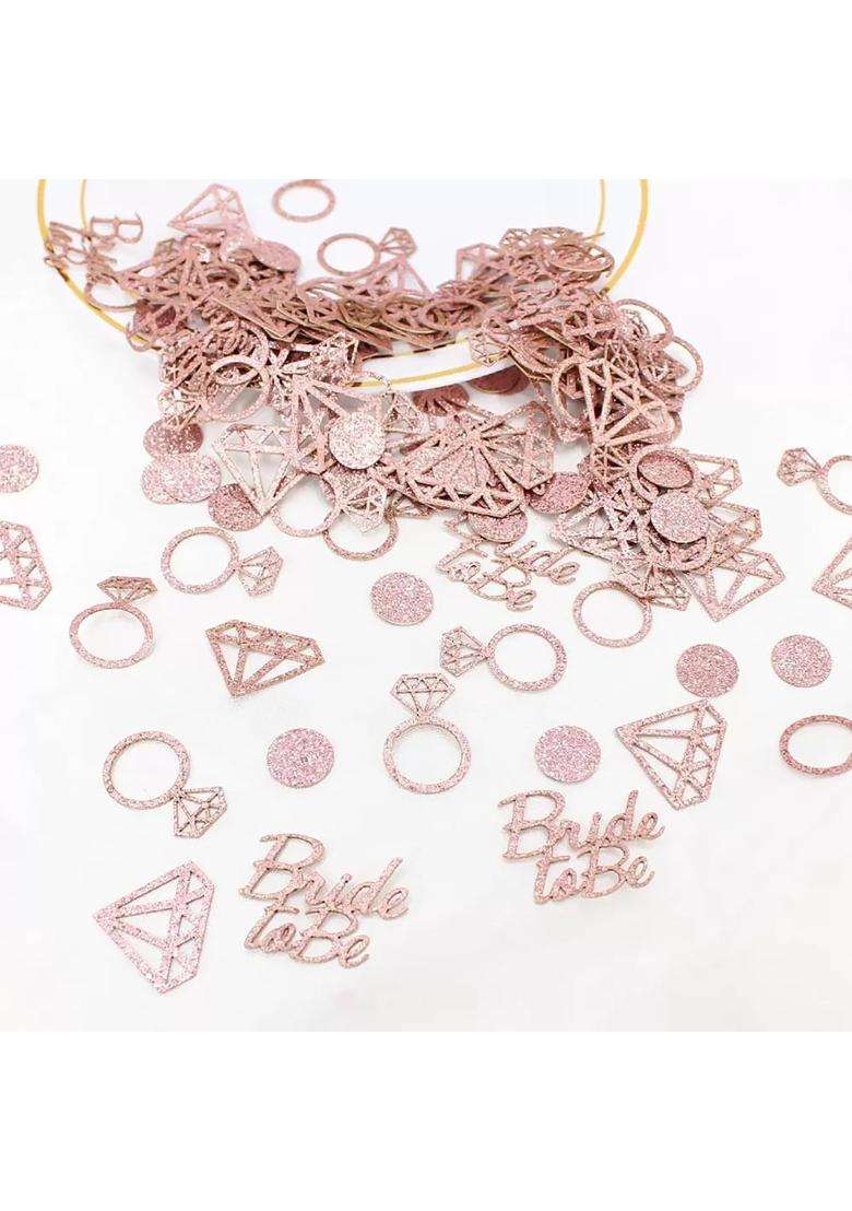 Delphinus Rose Wedding Table Confetti Bridal Shower Decorations Bride to Be Confetti Glittering Diamond Ring I - Indya