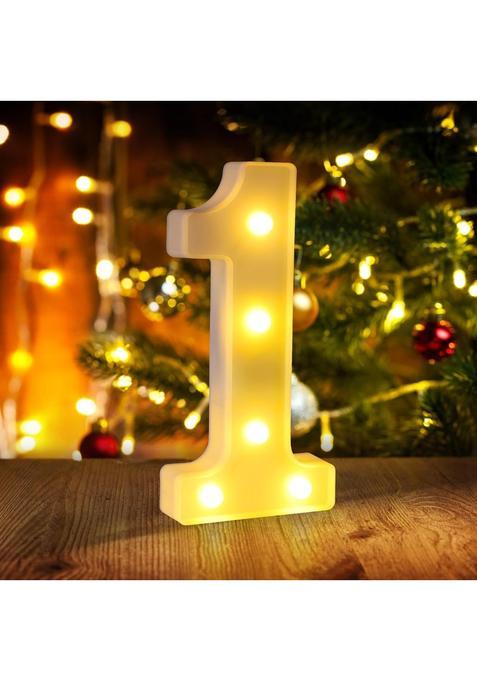 Funsky White Marquee Numbers 1ST First Birthday Decorations for Girls Boys