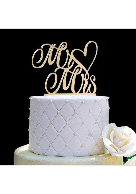 Jieein Mr and Mrs Cake Topper Bride and Groom Sign Wedding Engagement Cake Toppers Decorations