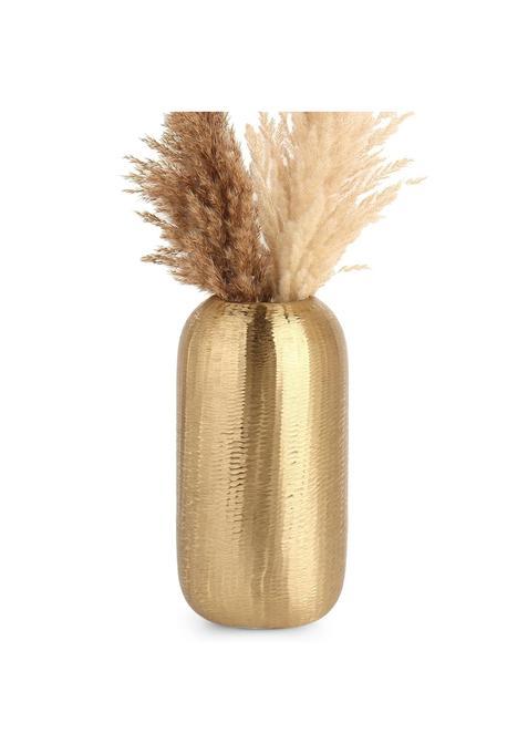 Dreamy Walls 12 Gold Metal Cylindrical Flower Vase for Centerpieces Table Accent Decor