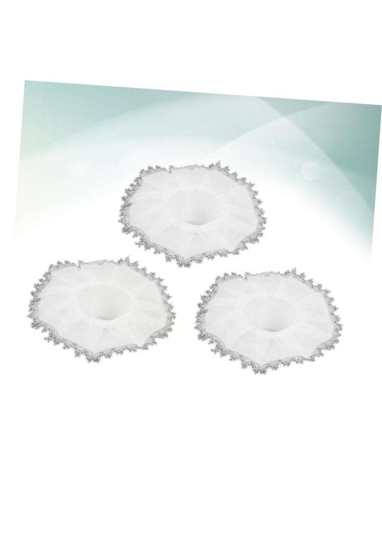 Gogogmee Lace Skirt Collar Bouquet Holder Lace Flower Decor Wedding Decorations for Tables Bridal Bouquet - Indya