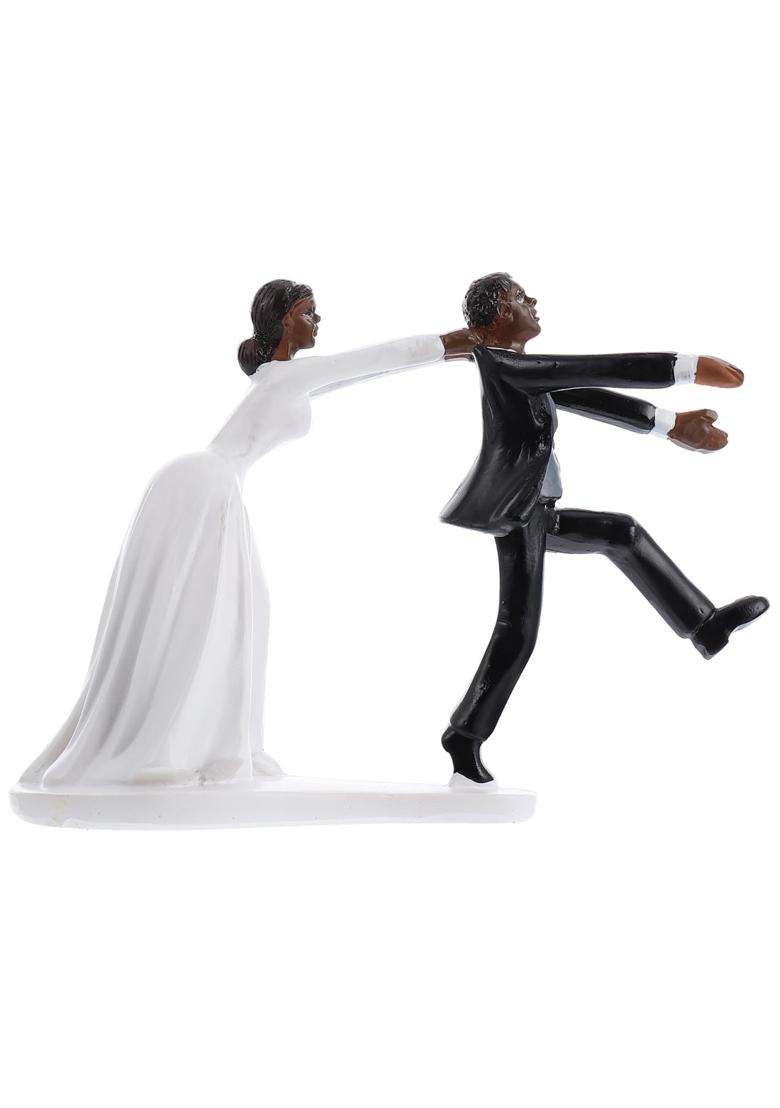 Parliky 1PC Creative Wedding Party Cake Resin Toppers Bride and Groom Figurines for Cake Decoration for Bridal - Indya