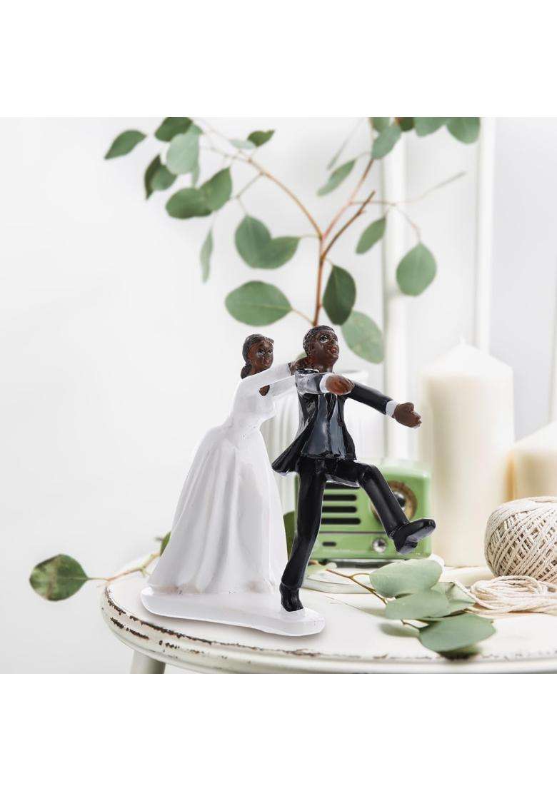 Parliky 1PC Creative Wedding Party Cake Resin Toppers Bride and Groom Figurines for Cake Decoration for Bridal - Indya