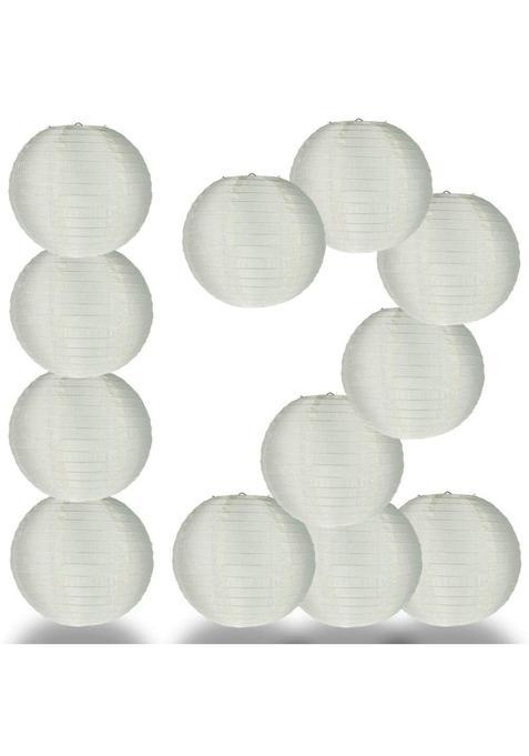 Lamps of India White 16 Inch Made of Waterproof Lantern Wedding Birthday Home Garden Bedroom Pack of 10