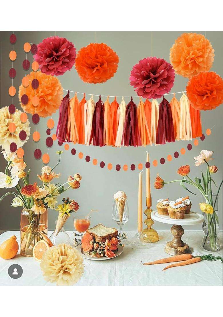Qians Party Fall Bridal Shower Decorations Fall Wedding Engagement Fall Bachelorette Party Decorations - Indya