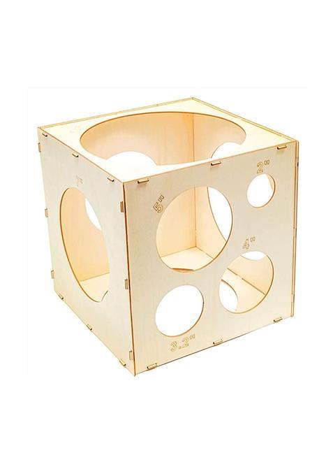 Alblinsy Hefei Fbaby 9 Holes Assemblable Wood Cardboard Balloon Sizer Box Cube Diy Tool Measurement for Party