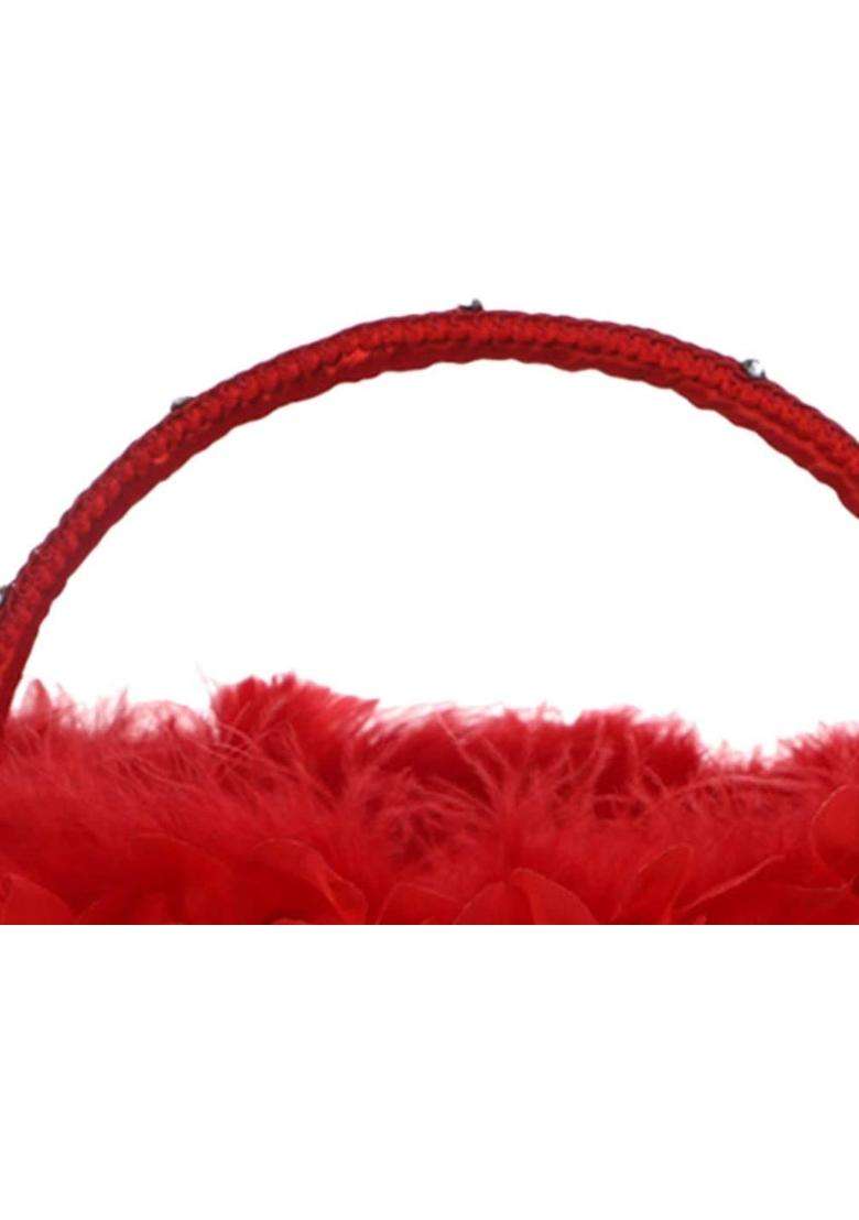 Taotenish Flower Girl Basket Feather Basket Wedding Ceremony Basket Romantic Wedding Flower Basket Ceremony - Indya