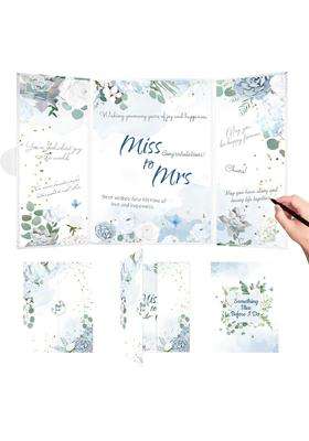 Teeloray Something Blue Before I Do Bridal Shower Decorations Wedding Guest Book Alternative Bride to Be