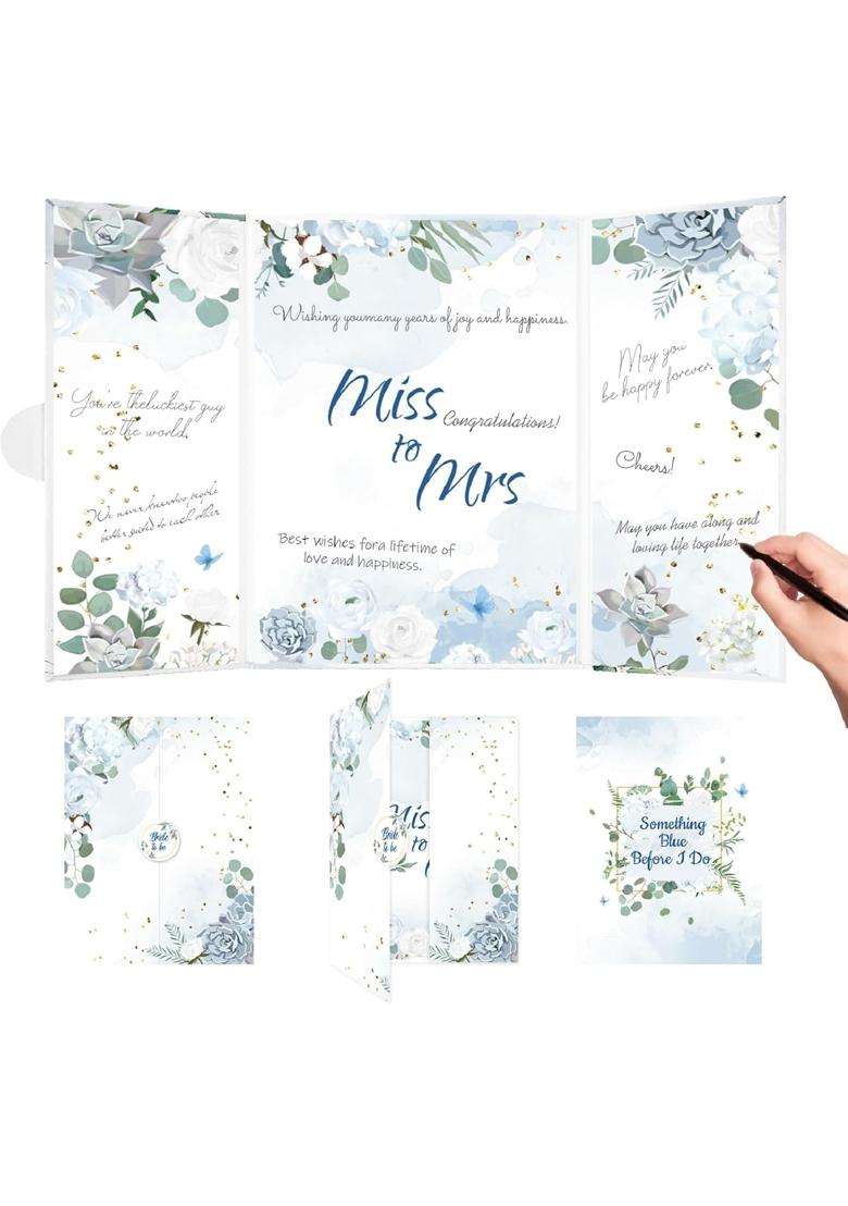 Teeloray Something Blue Before I Do Bridal Shower Decorations Wedding Guest Book Alternative Bride to Be - Indya