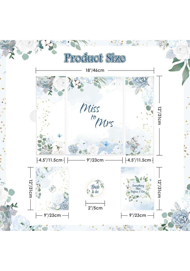 Teeloray Something Blue Before I Do Bridal Shower Decorations Wedding Guest Book Alternative Bride to Be - Indya