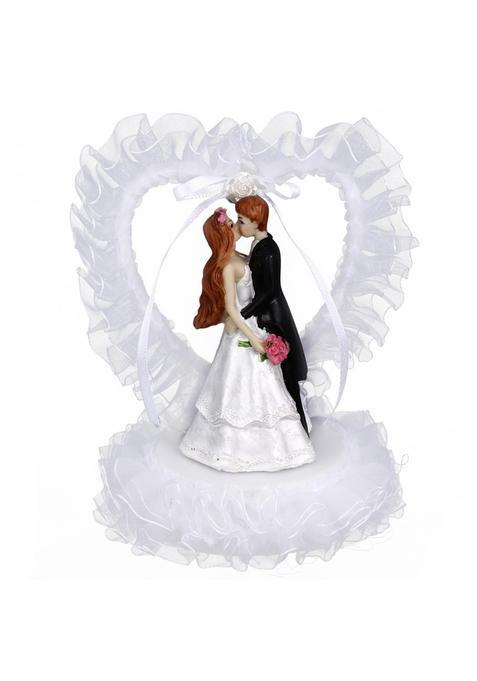 Galpada Black Wedding Cake Toppers Bride and Groom Party Figurines Mr Mrs Heart Figure Marriage Bridal Shower