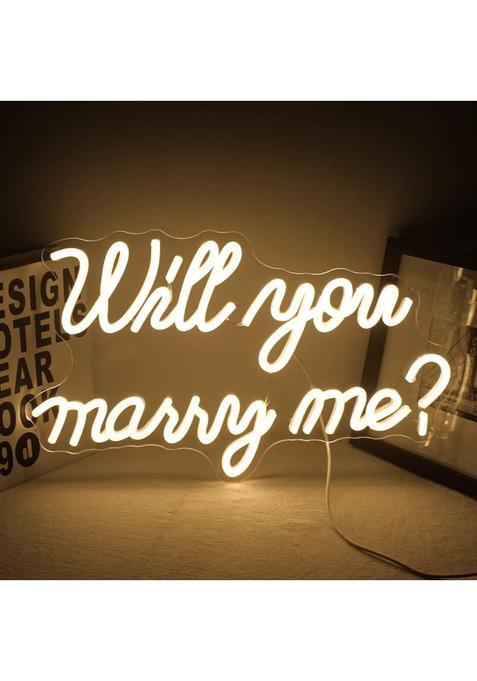 Sifty Collections Will You Marry Me Neon Light Warm White LED Sign 9 Point 8x16 and Half Inch
