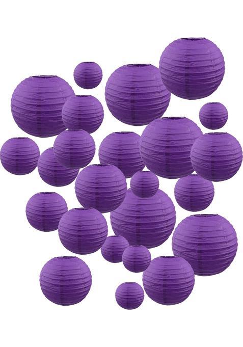 The Decor Affair Handmade Decorative Chinese Japanese Hanging Paper Lanterns 24Pcs Assorted Sizes 6 8 10