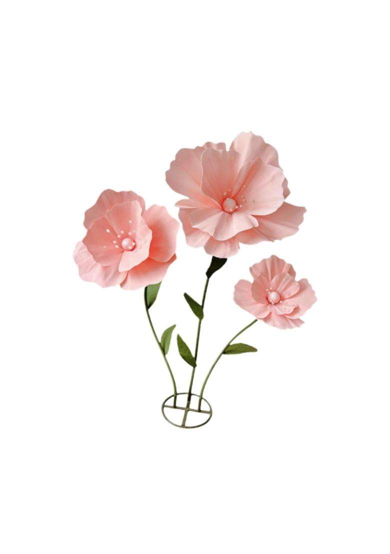 Myaddiction Wedding Giant Flowers for Decoration with Standing Base for Birthday Parties Pink - Indya