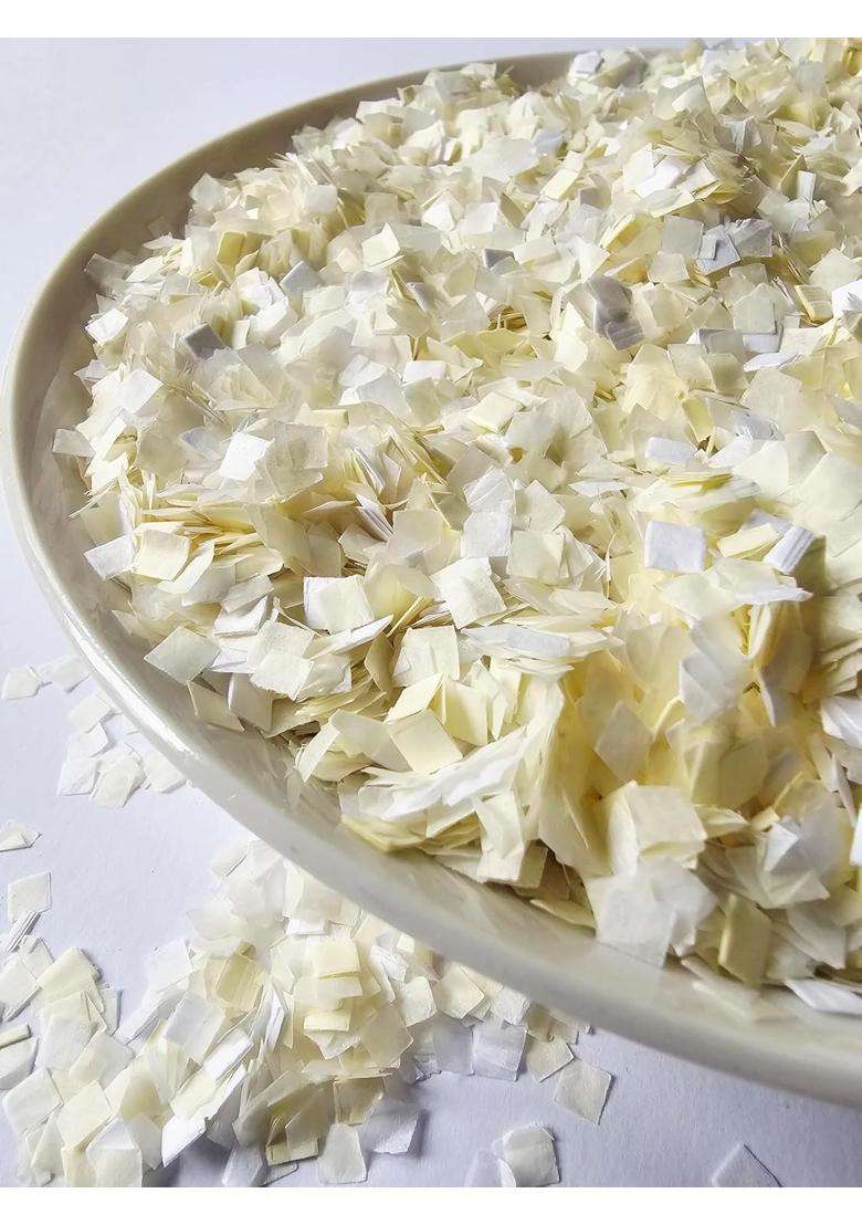 Insidemynest White Cream Ivory Wedding Confetti Biodegradable Eco Environmentally Friendly Tissue Paper Flower - Indya