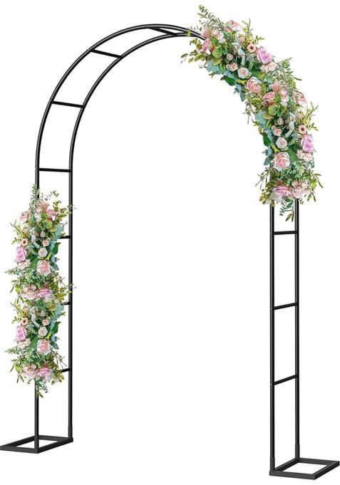 Supvox Black 55 Point 1X 94 and Half Metal Garden Arch Plant Stand for Decoration Backdrop
