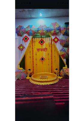 Sellplus Paper Backdrop Setup for Mehndi Haldi Marrige Pooja Ganpati