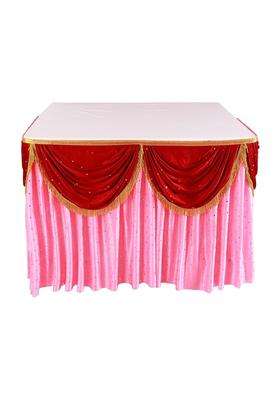 Priyakant Safawala Ganpati Decoration Table Frill Ideas at Home Festival Diwali Ganesh Chaturthi Decoration