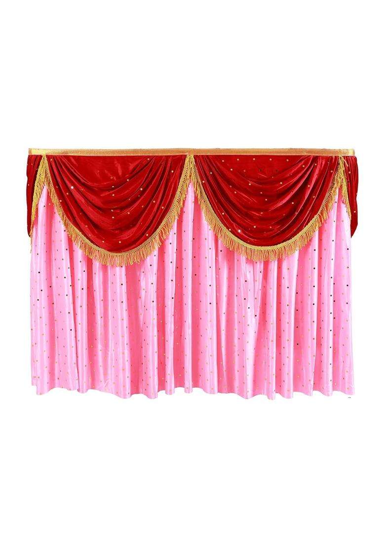 Priyakant Safawala Ganpati Decoration Table Frill Ideas at Home Festival Diwali Ganesh Chaturthi Decoration - Indya