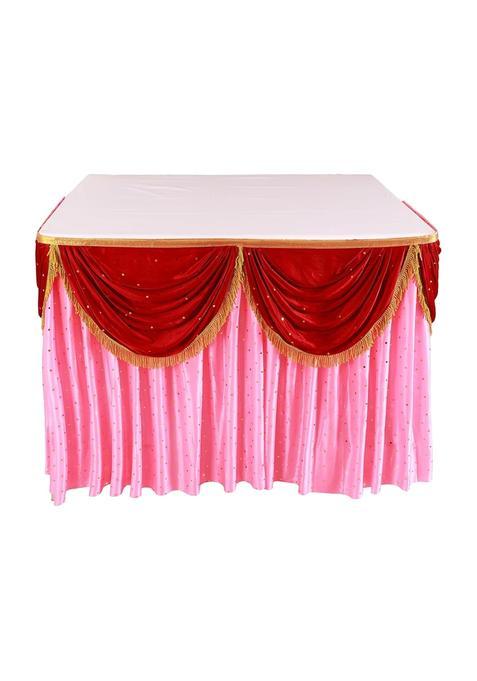 Priyakant Safawala Ganpati Decoration Table Frill Ideas at Home Festival Diwali Ganesh Chaturthi Decoration