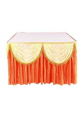 Priyakant Safawala Ganpati Decoration Table Frill Ideas at Home Festival Diwali Ganesh Chaturthi Decoration