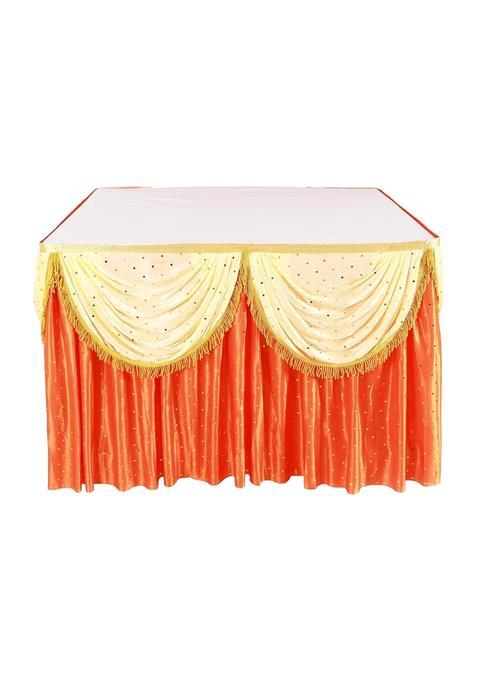 Priyakant Safawala Ganpati Decoration Table Frill Ideas at Home Festival Diwali Ganesh Chaturthi Decoration