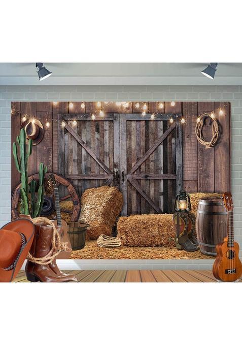 Alltten Brown 6x4ft Western Cowboy Backdrop Western Party Decorations F44