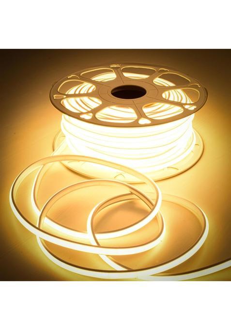 Forus 25 Meter LED Neon Strip Light 10MM Warm White Waterproof Flexible 25M COB Neon Rope Light