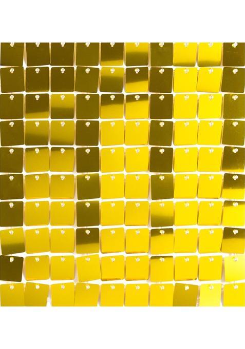 Rozi Decoration Golden Shimmer Wall Backdrop for Birthday Wedding Anniversary Pack of 9