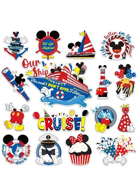 Lionoble 16Pcs Reflective Captain and Mouse Cruise Door Decorations