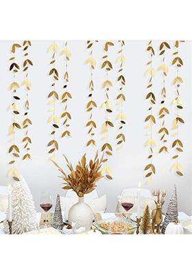 Pink Blume 52 Ft Gold Spring Party Decorations Leaves Garland Kit Paper Hanging Gold Leaves Streamer Banner