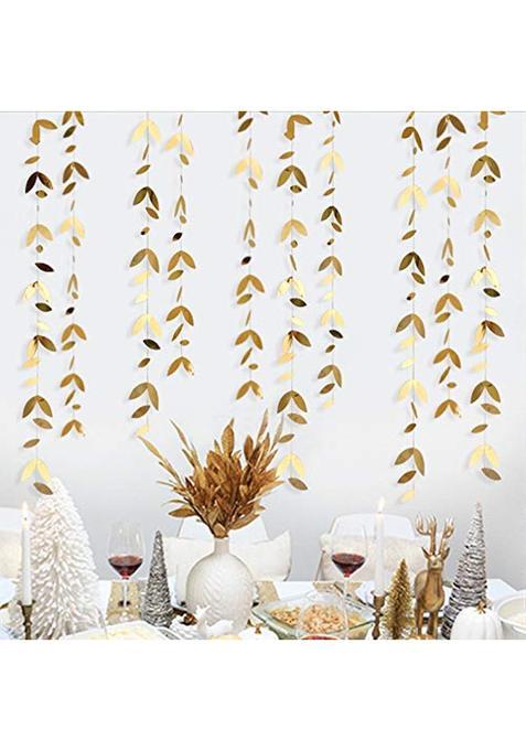 Pink Blume 52 Ft Gold Spring Party Decorations Leaves Garland Kit Paper Hanging Gold Leaves Streamer Banner