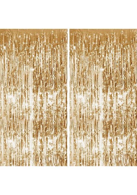 Aisszhao 2Pcs 3 Point 2Ft X 6 Point 5Ft Foil Curtain Decorations