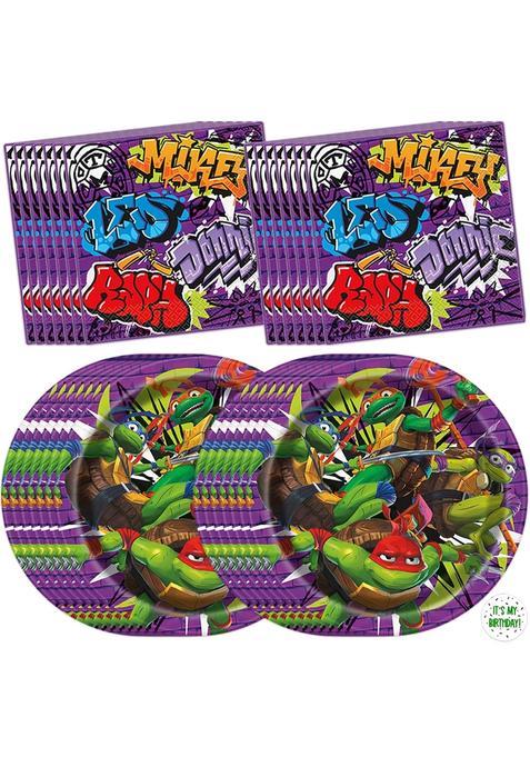 Unique Purple Teenage Mutant Ninja Turtle Party Decorations 16 Plates and 16 Napkins