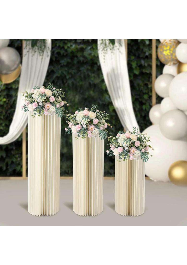 Winti Cylinder Pedestal Stand Paper Column for Party Decor - Indya