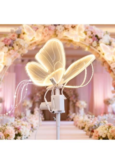 YM Sky White Wedding Moving Butterfly Floor Lamp LED Electric Wings Light