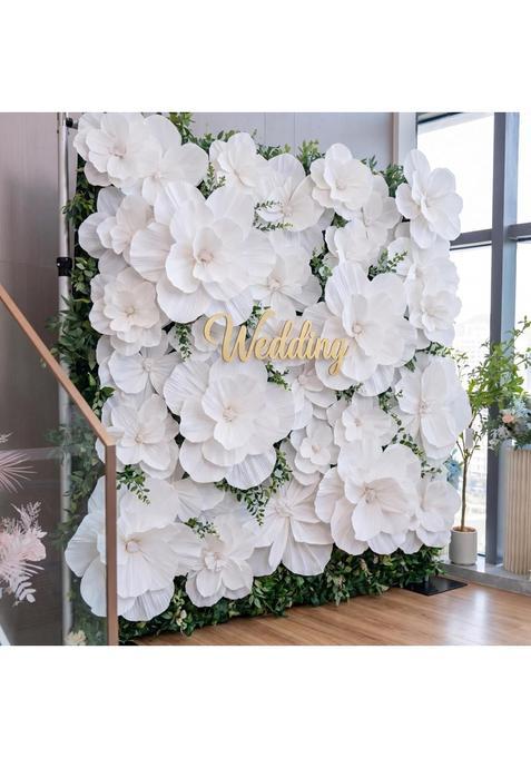 Humyoun 6 Pcs Giant Paper Flowers Artificial Large White