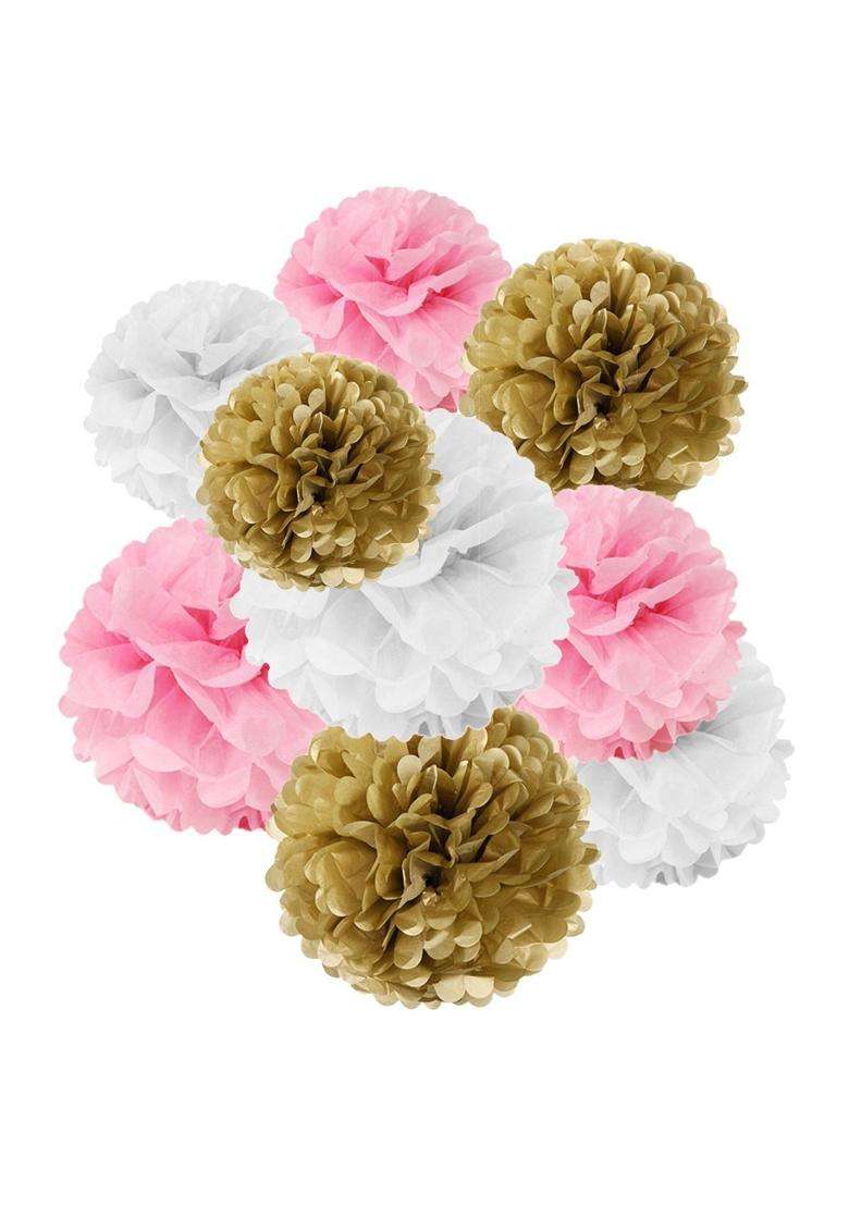 Wrapables Tissue Pom Party Decorations Birthday Parties Baby Showers and Nursery Decor Set of 18 - Indya