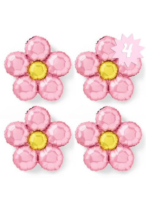 Xo Fetti Xo Fetti Light Pink Flower Balloon Set 4 Pc Groovy Birthday Decorations Bachelorette