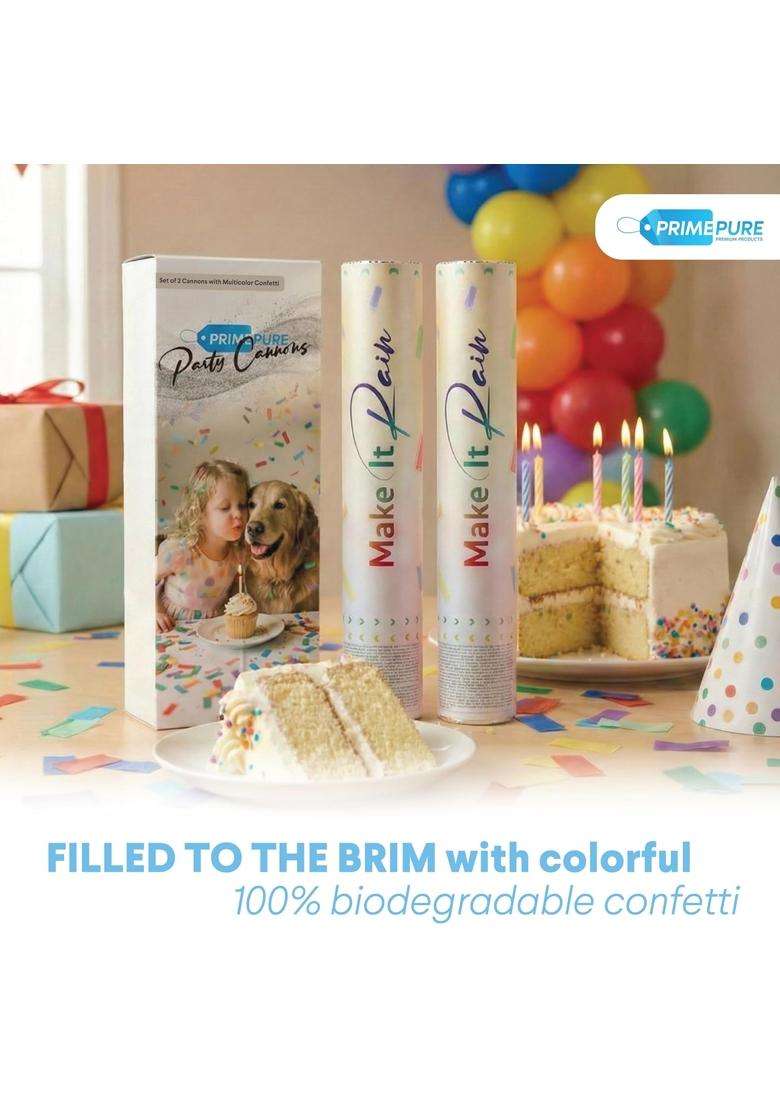 Primepure 4 Pack Multicolor Stars Confetti Cannon Confetti Poppers - Indya