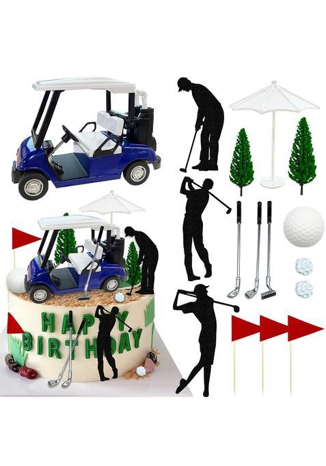 Kdpatfav Golf Cake Decorations Golf Cart Cake Toppers Heading for the Green Cake Topper for Golf Birthday