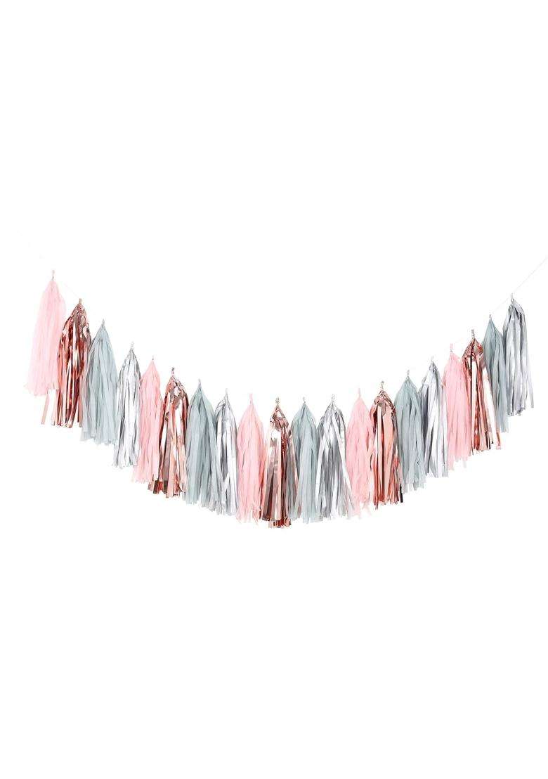 Fonder Mols Fonder Mols Tissue Paper Tassel Garland DIY Kit Balloon Tail Banner 20Pcs - Indya
