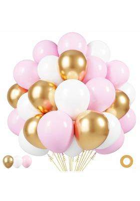 Patydecro Pink Gold White Latex Balloons 50 Pack 12 Inches Party Balloons Helium Balloons for Girl Baby Shower