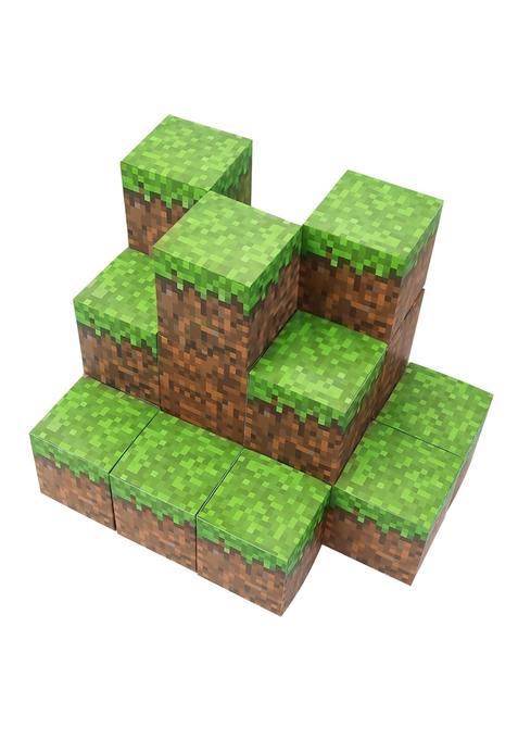 Ocnova Green 24 Pcs Treat Boxes for Game Miner Theme Birthday Decorations Pixel Video Game Party Supplies
